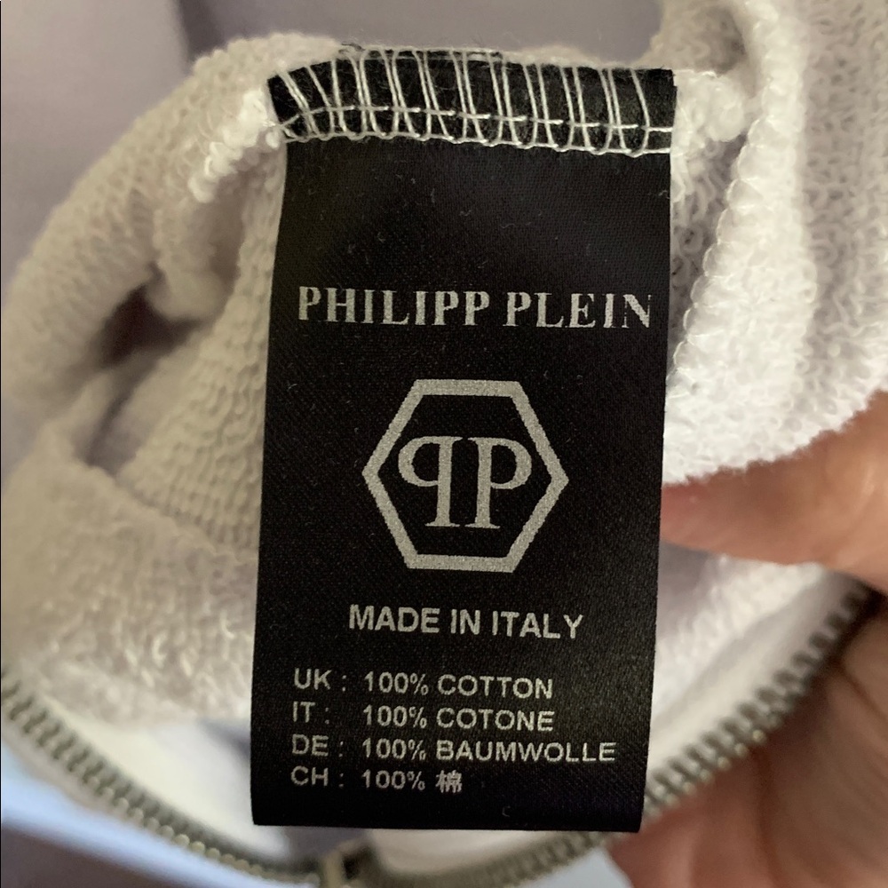 PHILIPP PLEIN White Hoodie with Skull Design - Size: 3XL - Picture 9 of 10